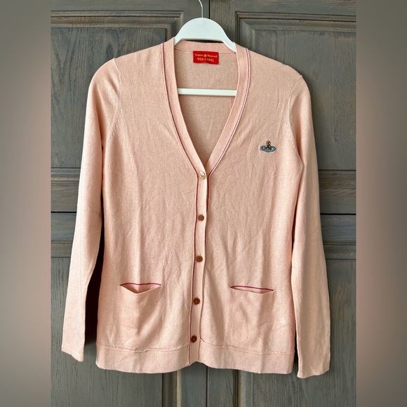 New Authentic Vivienne Westwood Soft Pink Cardigan Red Label - Picture 2 of 13
